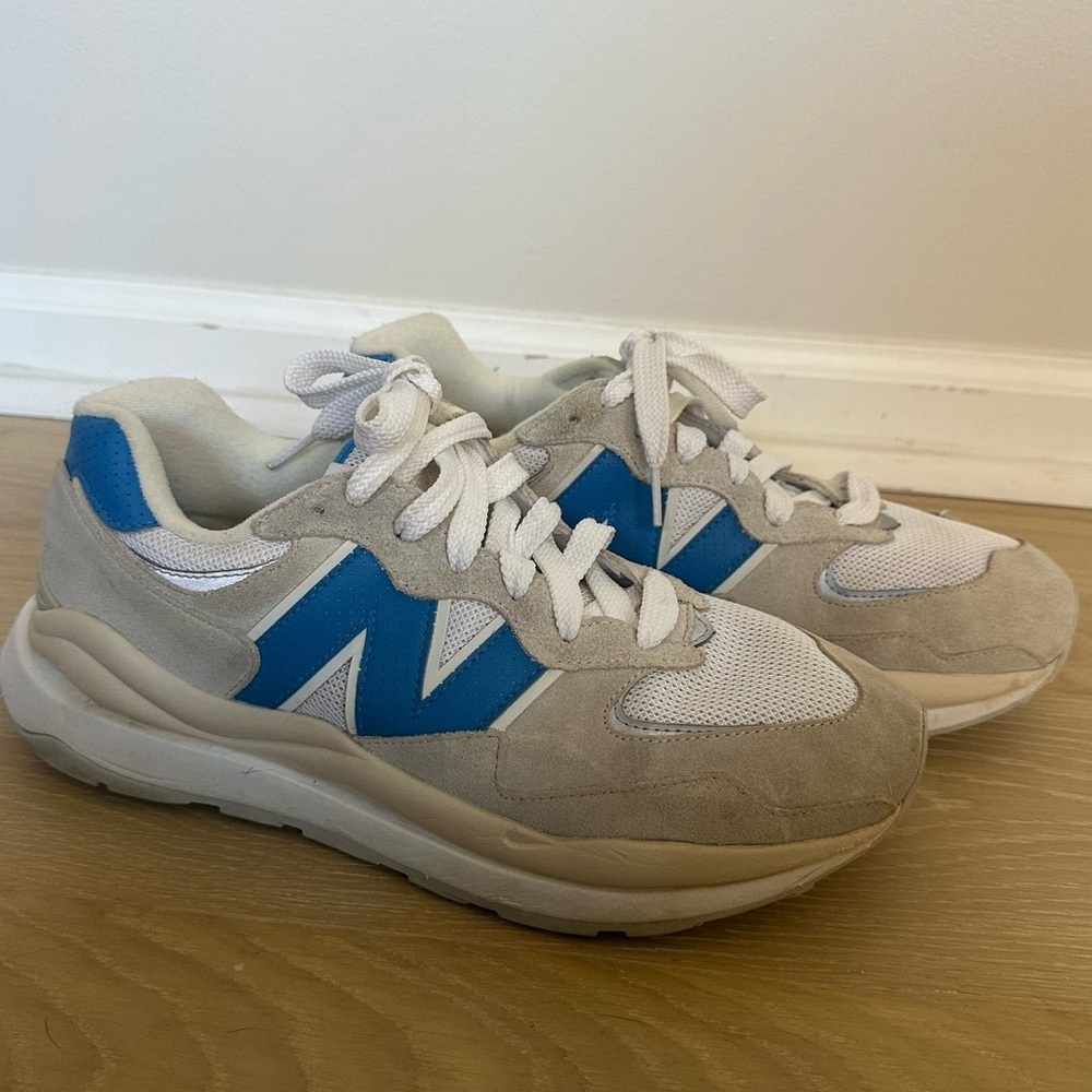 New Balance 57/40 Blue and Cream Sneakers - Mens 10